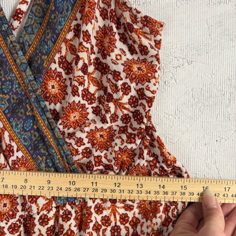 Weavers Floral Boho Patterned Sleeveless Romper Medium Colorful Bohemian - Picture 8 of 11